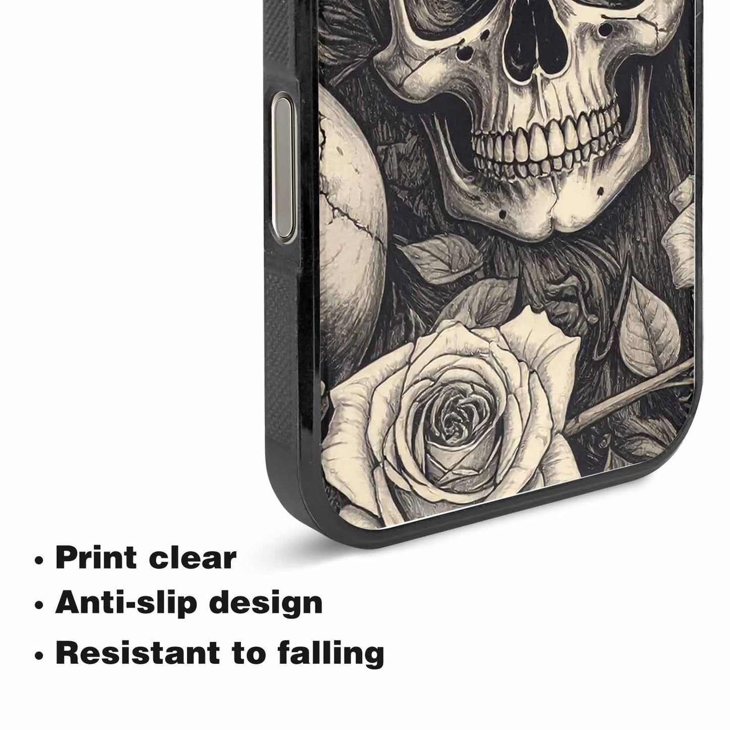 iPhone 15 Pro Max Case — 20 Skulls Overlapping Seamless Tileable Pattern, Custom Phone Case