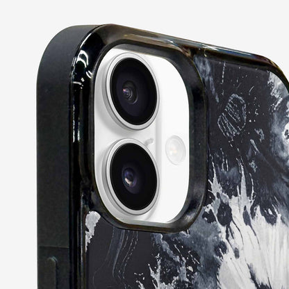 iPhone 16 Case — Black White Animal Print, Personalized Phone Case