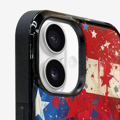 iPhone 16 Case — Patriotic Stars And Stripes American Stars, Personalized Phone Case