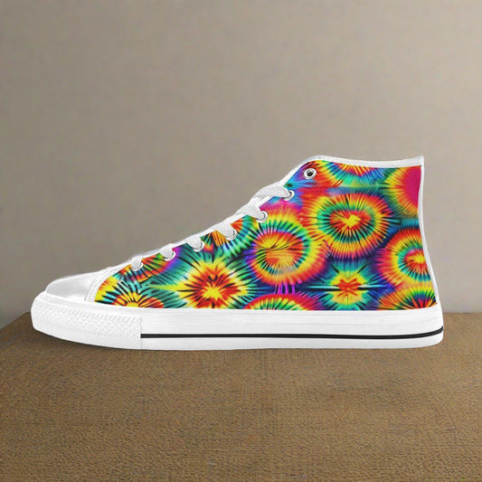 Jellyfish Crimson Black Radiant WOMEN Bold Art - Freaky Shoes | Custom Art Sneakers