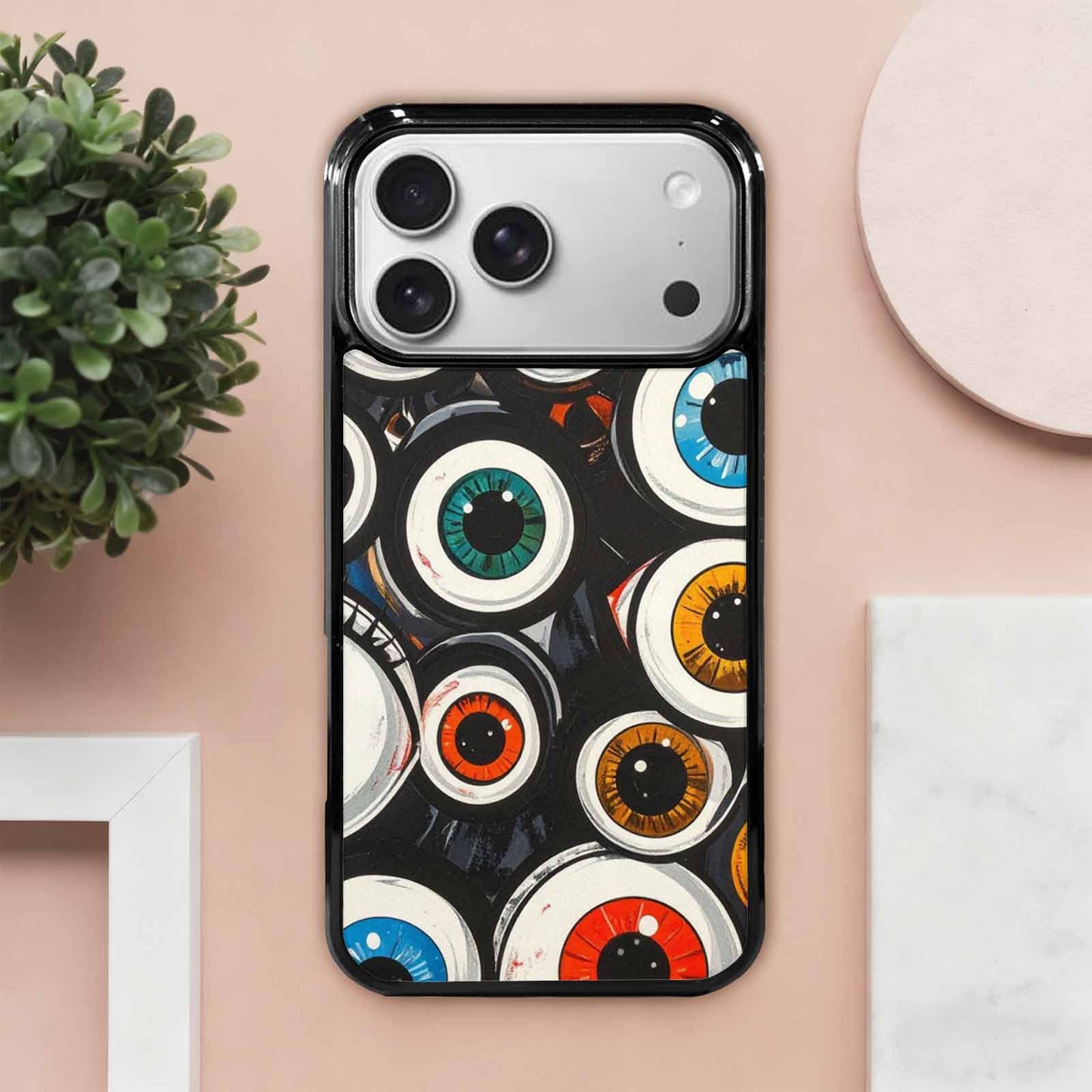 iPhone 17 Pro Max Case — Googly Cartoon Eyeballs Cartoon Cute, Custom Print Case Cover