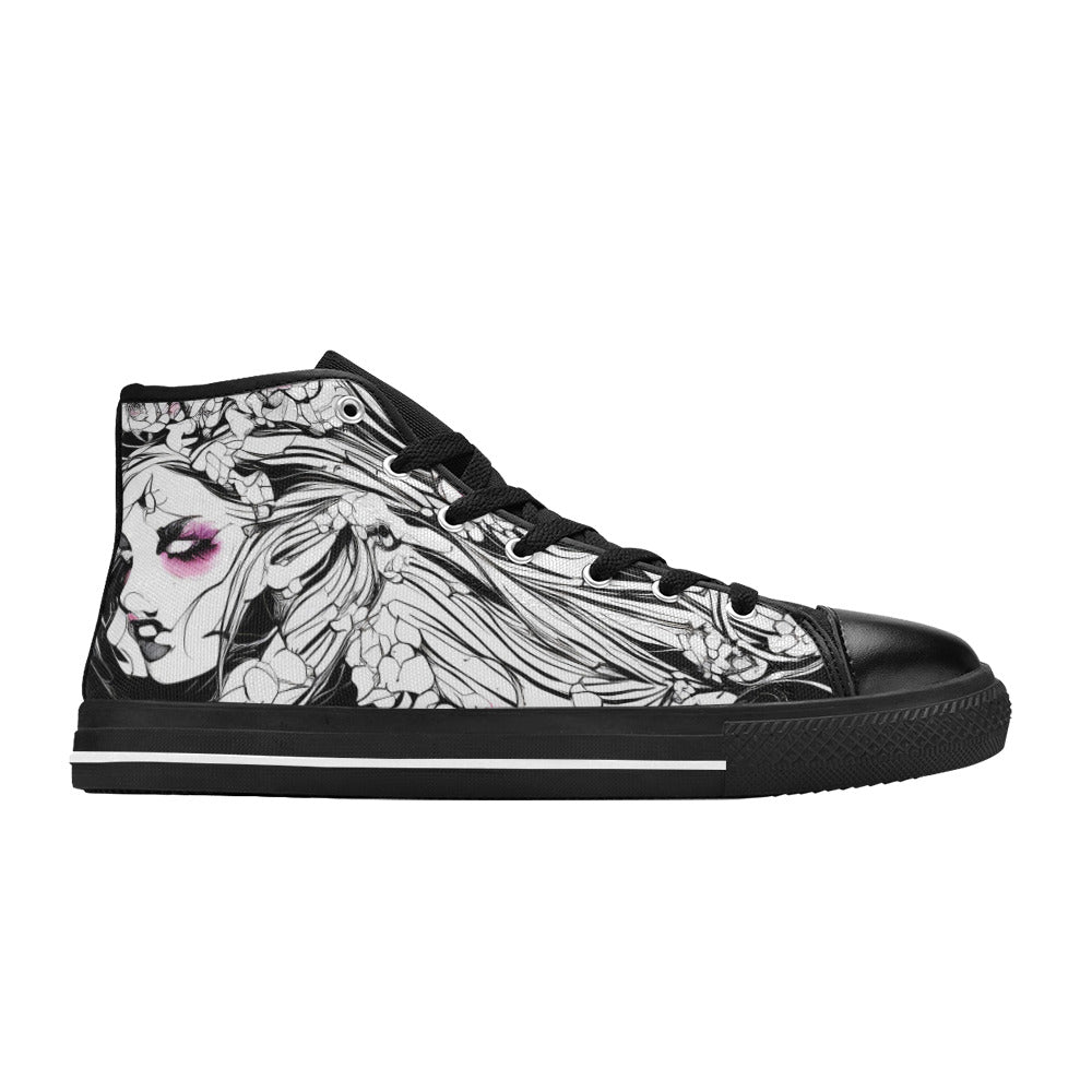 WOMEN'S Ink Art 2 High Top Canvas Vivid Sneakers