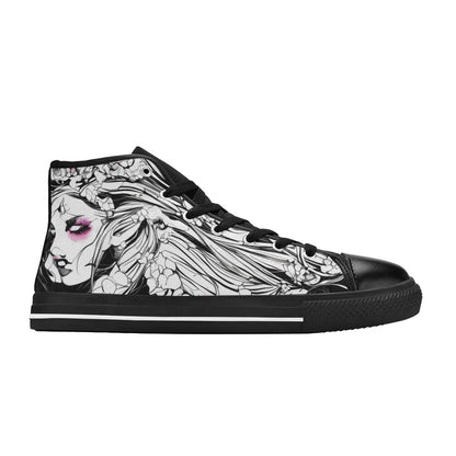 WOMEN'S Ink Art 2 High Top Canvas Vivid Sneakers