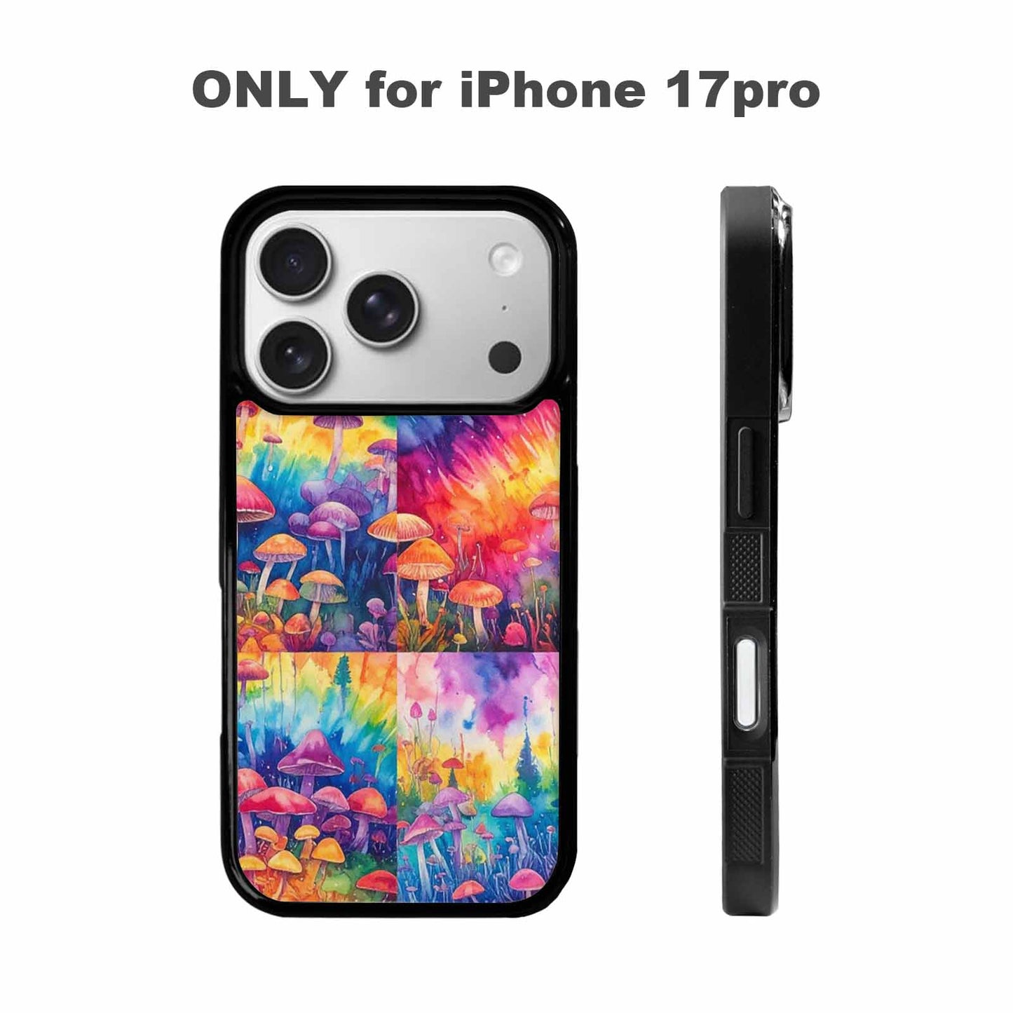 iPhone 17 Pro Case — Mushrooms Tie Dyemushrooms Pat Azy Tie, Unique Phone Case Design