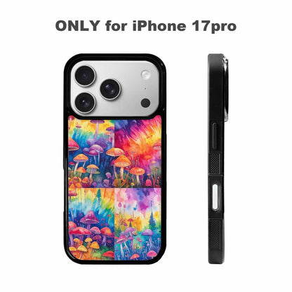 iPhone 17 Pro Case — Mushrooms Tie Dyemushrooms Pat Azy Tie, Unique Phone Case Design