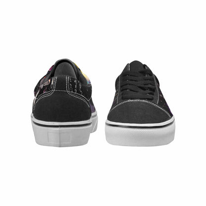 WOMEN'S Rainbow Drip Mushrooms Lace-Up Canvas Aesthetic Custom Shoes