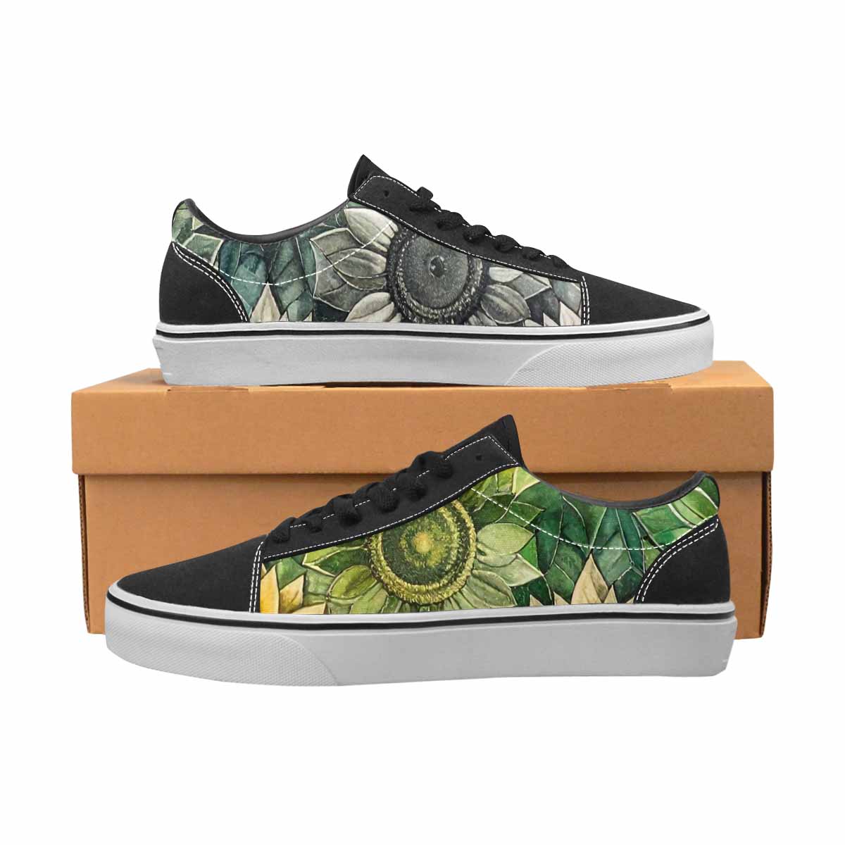 WOMEN'S Blend Melt Them Canvas Lace-Up Wallpaper Art Custom Shoes