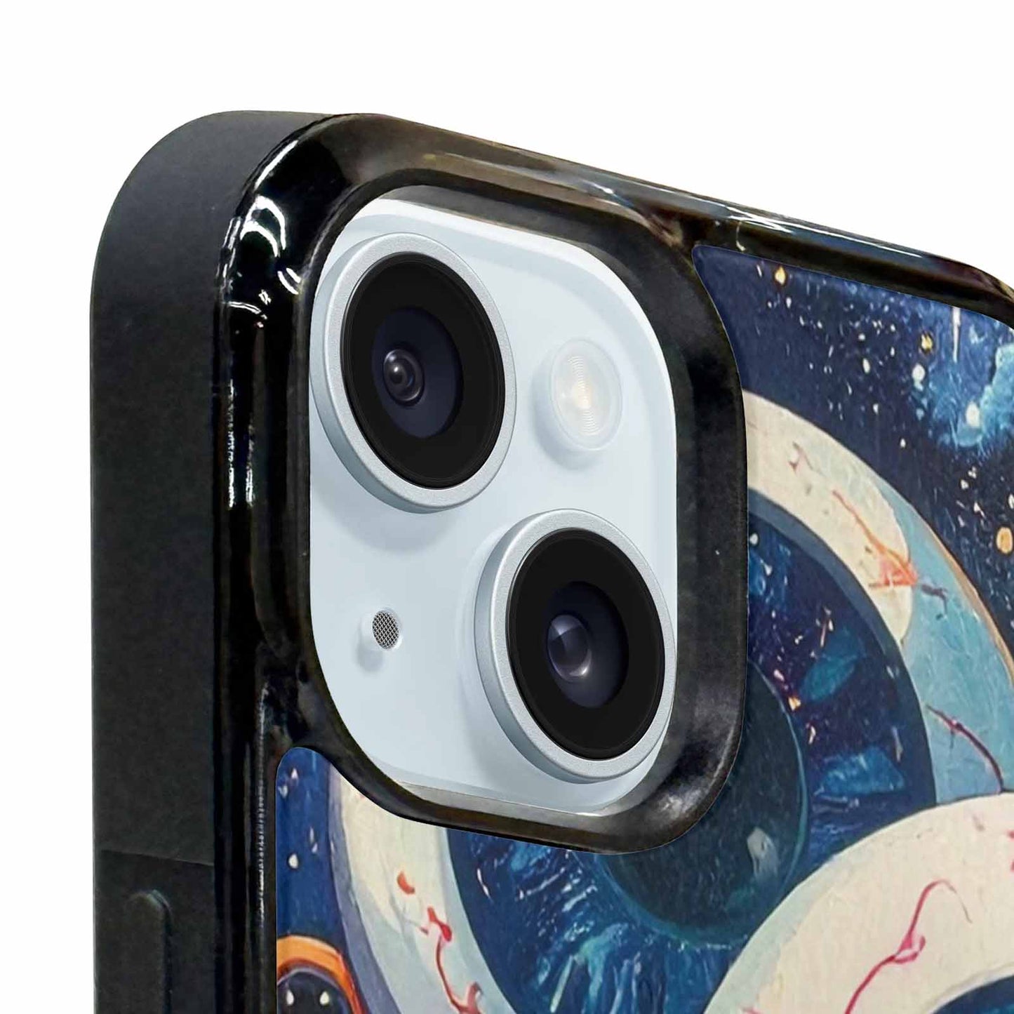 iPhone 15 Plus Case — Cartoon Eyeballs Galaxy Personalized Phone Cover, Personalized Phone Case