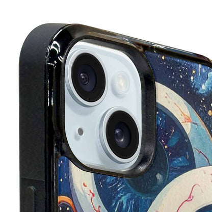 iPhone 15 Plus Case — Cartoon Eyeballs Galaxy Personalized Phone Cover, Personalized Phone Case