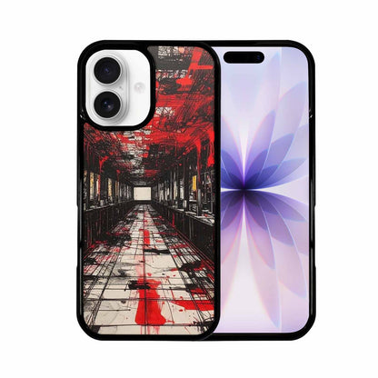 iPhone 17 Case — Black &amp; Red Ink Galaxy Space, Custom Print Case Cover