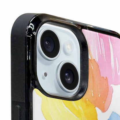 iPhone 15 Plus Case — Trans Strong Watercolor Seamless Pattern Vibrant, Custom Phone Case