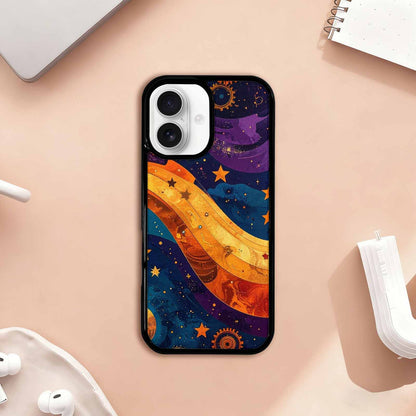 iPhone 17 Case — Steampunk Galaxy Art Seamless Galaxy Space, Original Design Phone Case