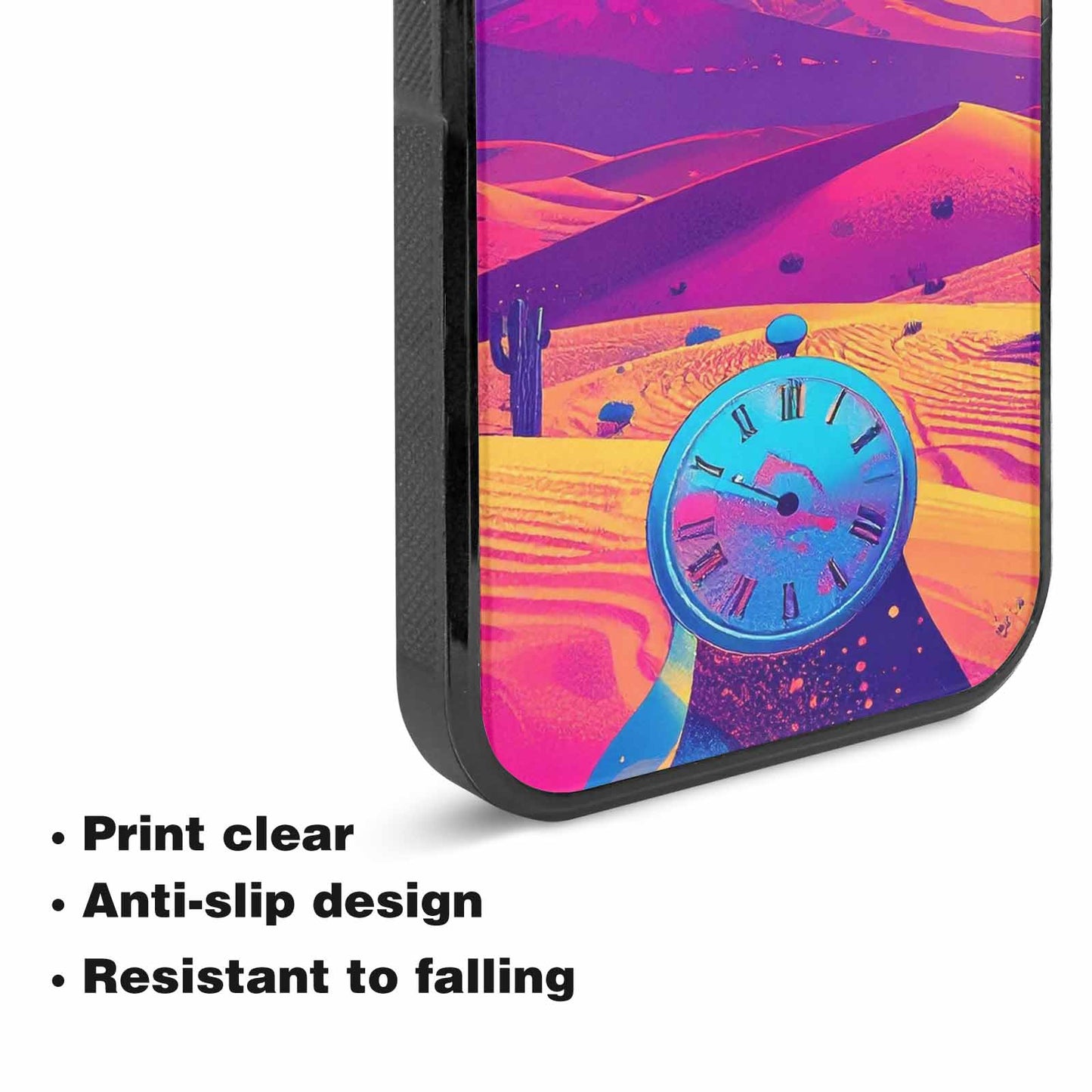 iPhone 15 Case — I Surrealist Dreamscape Pattern Melting Clocks, Custom Designed Case Cover