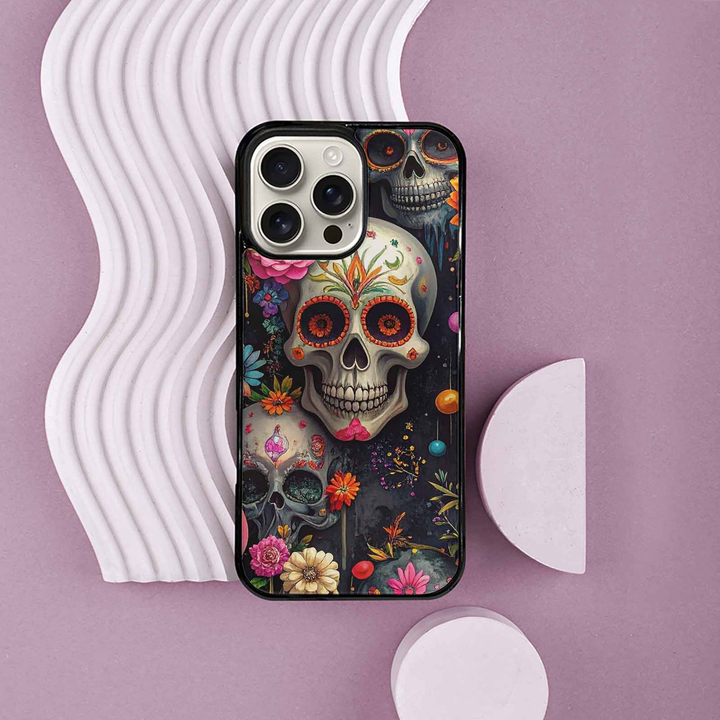 iPhone 16 Pro Max Case — Greyscale Black And White Dark Black, Custom Made Phone Cover