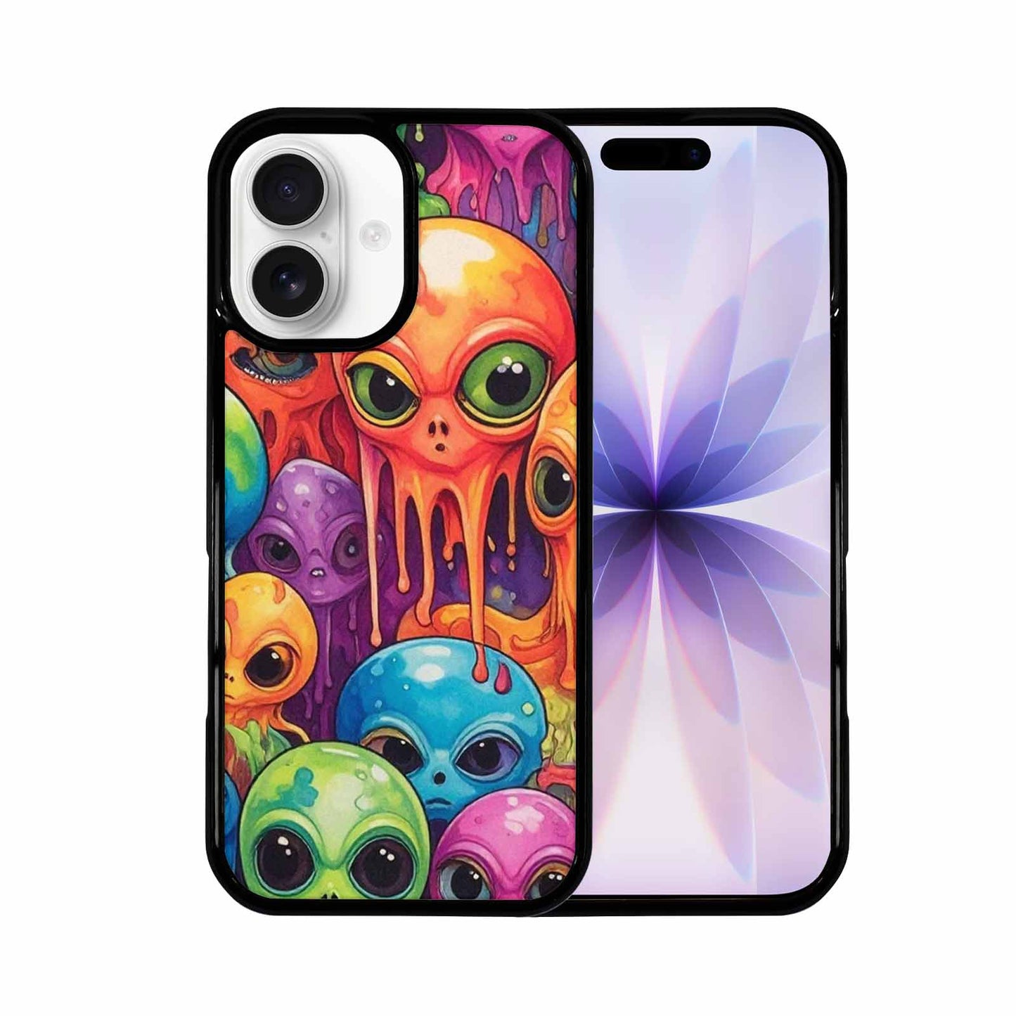 iPhone 17 Case — Melting Aliens Pattern Alien Scifi, Custom Designed Case Cover