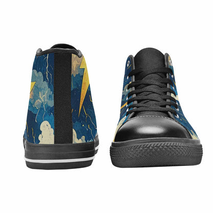 WOMEN'S Lightning Bolt High Top Canvas Y2K Sneakers