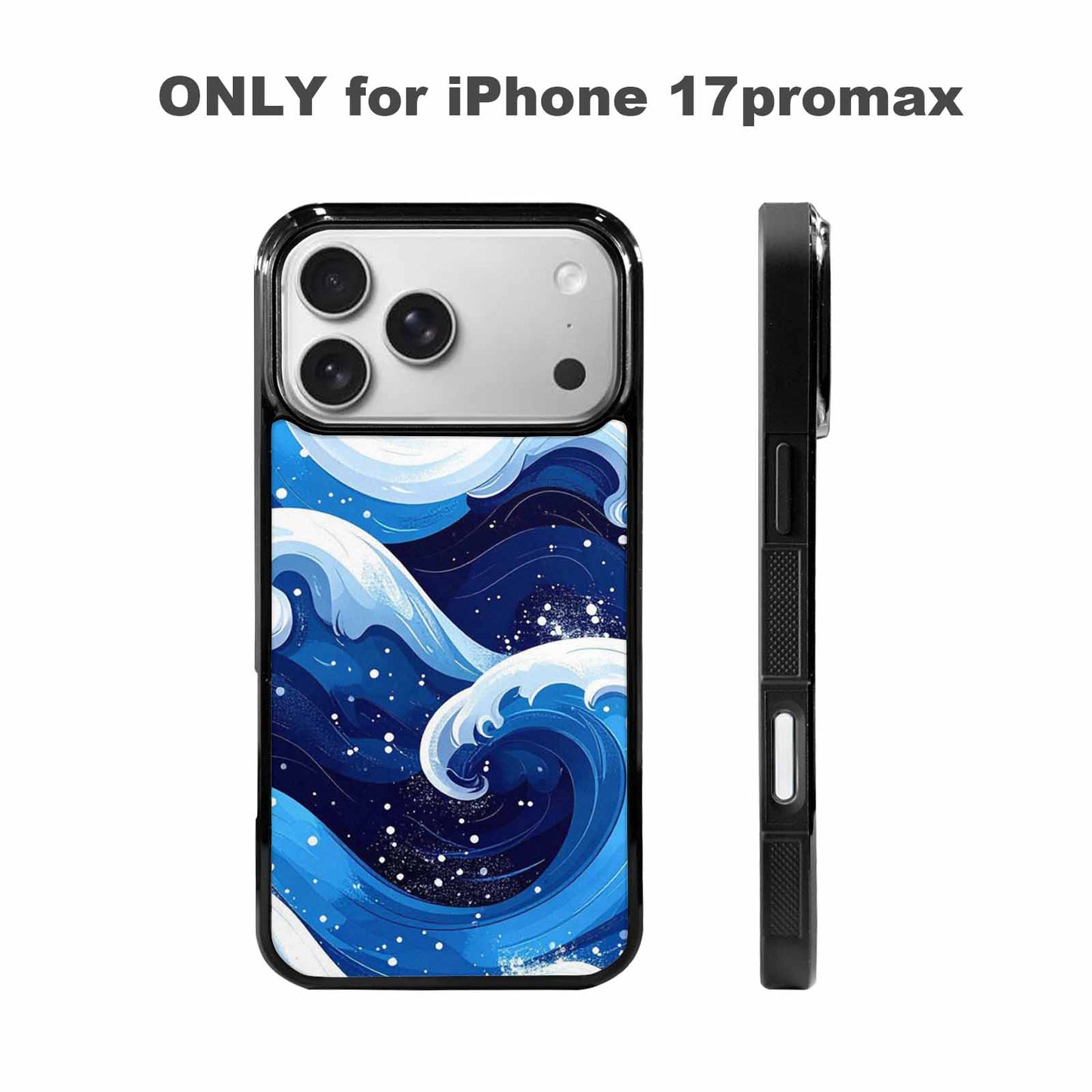 iPhone 17 Pro Max Case — Glossy Winter Wave Cartoon Cute, Custom Print Case Cover