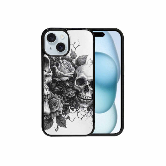 iPhone 15 Case — Skull Gothic Art Dark Original, Original Design Phone Case