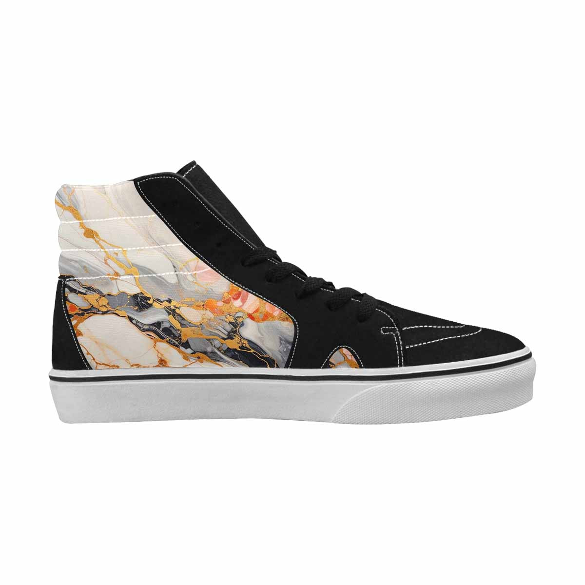 MEN'S Marble High Top Canvas Wearable Art Dark Academia Sneakers