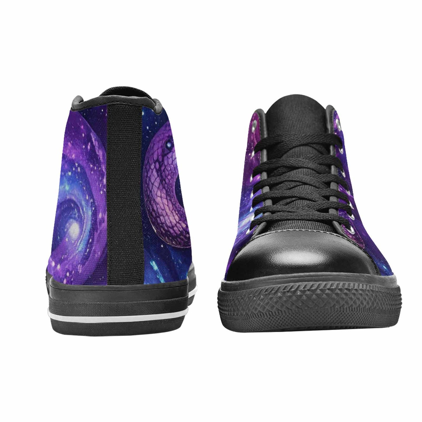 MEN'S Galaxy Snake Print High Top Canvas Grunge Shoes