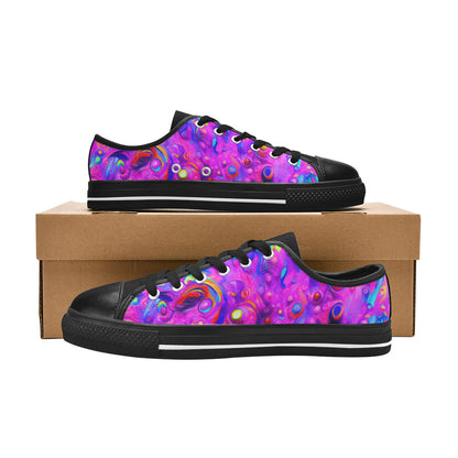 WOMEN'S Cc Acid Bath Art Canvas Dark Academia Custom Sneakers