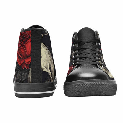 MEN'S Gothic Skulls Roses High Top Canvas Cottagecore Shoes