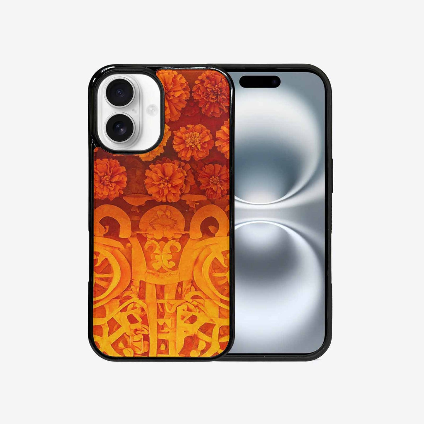 iPhone 16 Case — Marigold Day Of The Dead Marigold, Custom Art Phone Cover