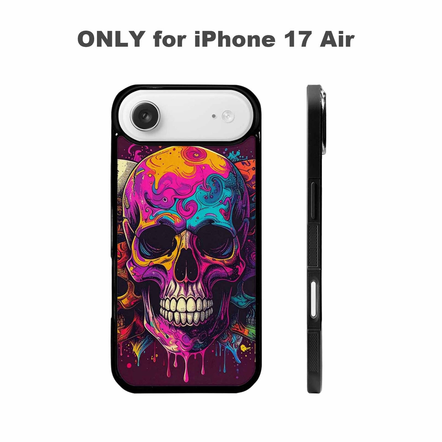 iPhone 17 Air Case — Skull Collage Overlapping Art Skulls Gothic, Custom Print Case Cover