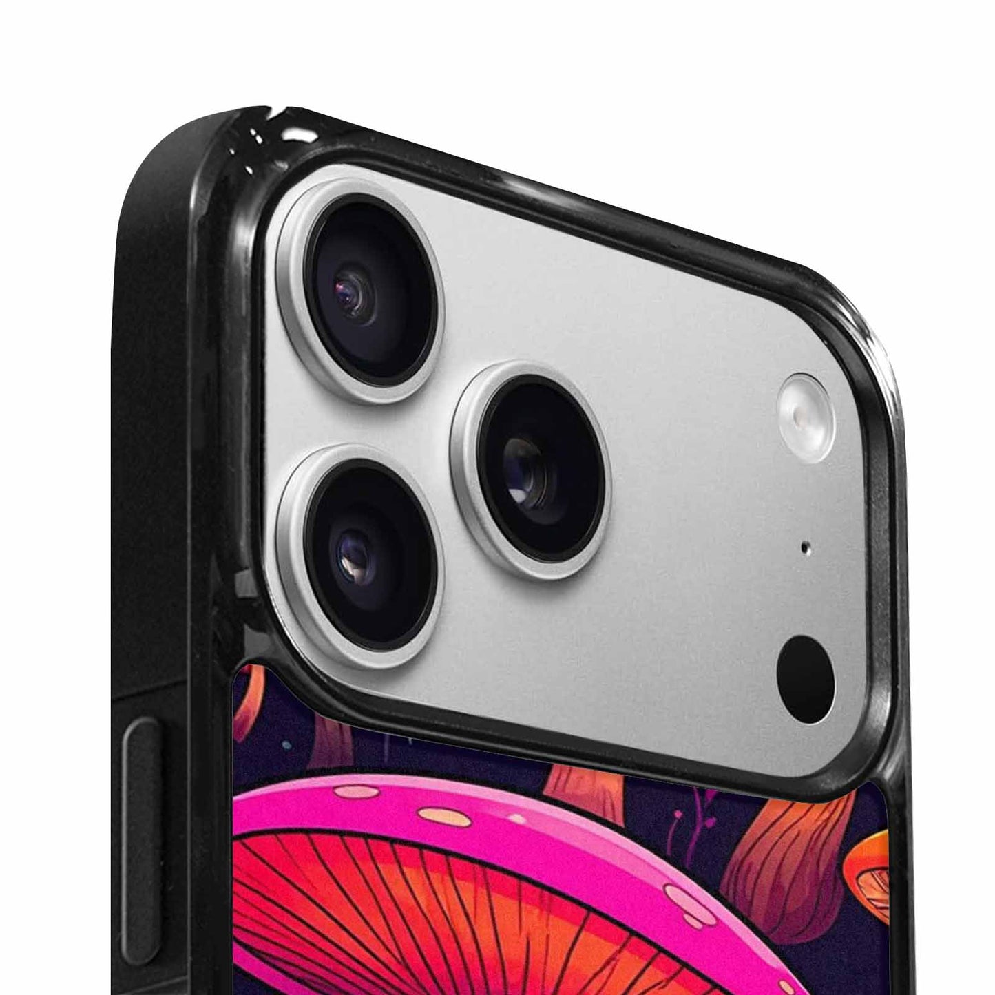 iPhone 17 Pro Max Case — Psychedelic Mushroom Cartoon Pattern Cartoon Cute, Unique Phone Case Design