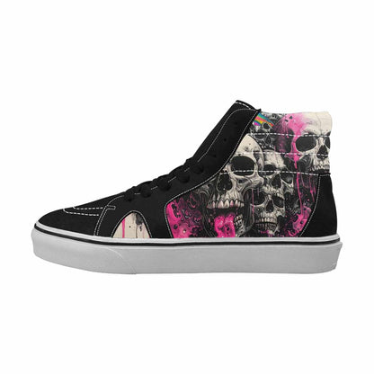 MEN'S Rainbow From Skull S High Top Canvas Neon Fantasy Custom Shoes