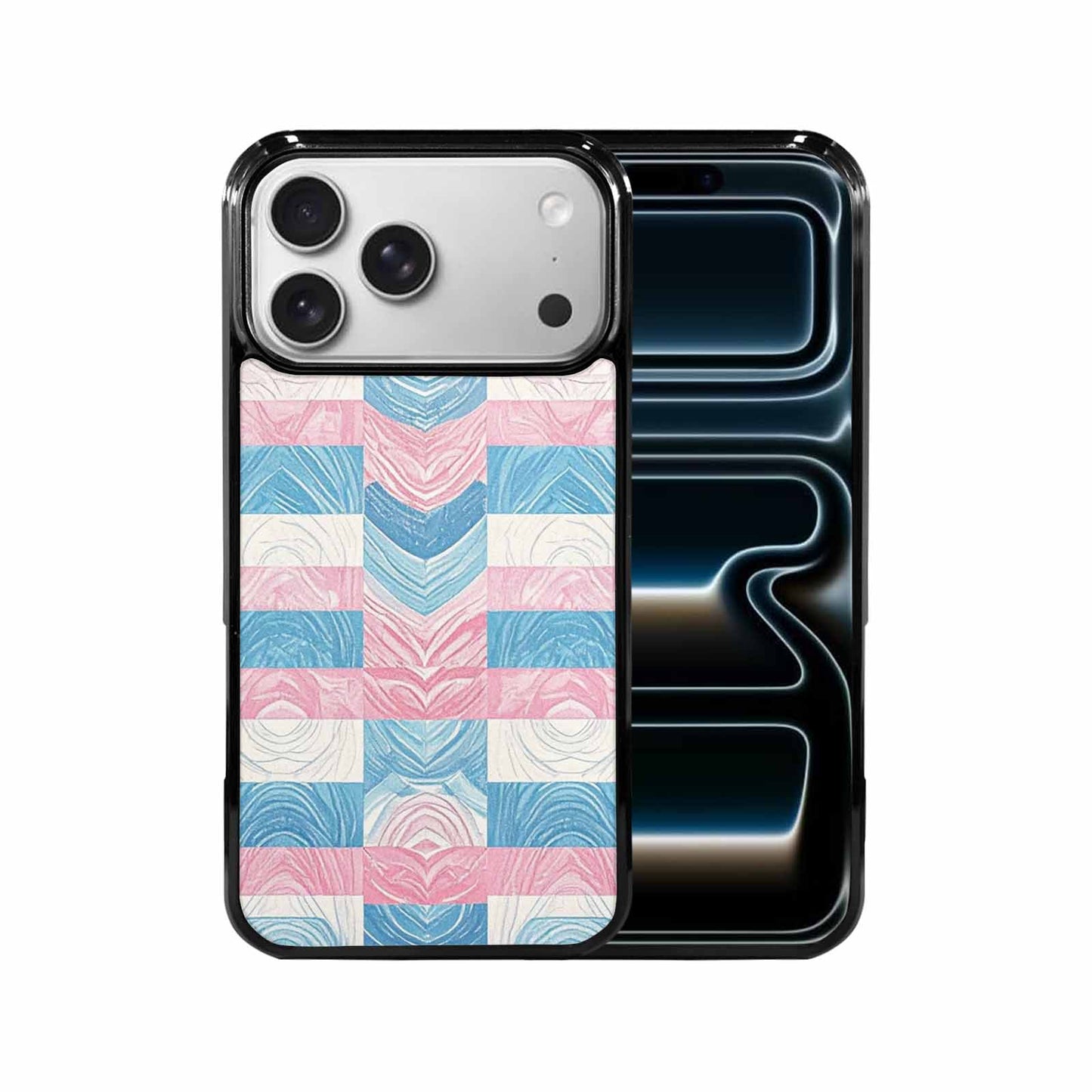 iPhone 17 Pro Max Case — Transgender Flag Color Theme Original Art, Original Design Phone Case