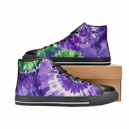 WOMEN'S Tie Dye - High Top Canvas Grunge Shoes