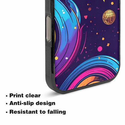 iPhone 16 Pro Max Case — 1970s Disco Cartoon Art Pattern, Custom Phone Case