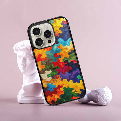 iPhone 16 Pro Case — Camo Patches Full Color Vibrant Camo, Custom Made Phone Cover