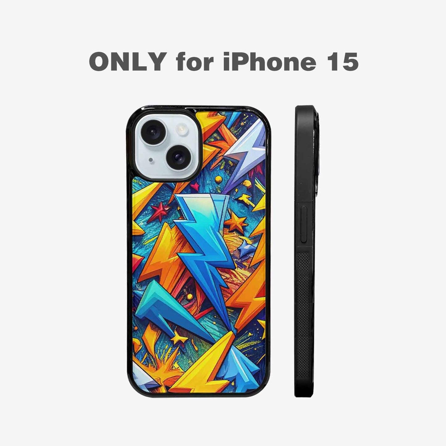 iPhone 15 Case — Lightning Bolt Storm Pattern Hundreds Of, Original Design Phone Case