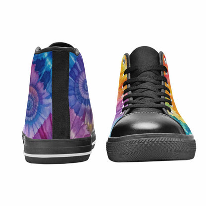 MEN'S Tie Dye Swirl High Top Canvas Cottagecore Shoes
