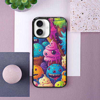 iPhone 16 Case — Melting Ice Cream Monster Charac, Personalized Phone Case