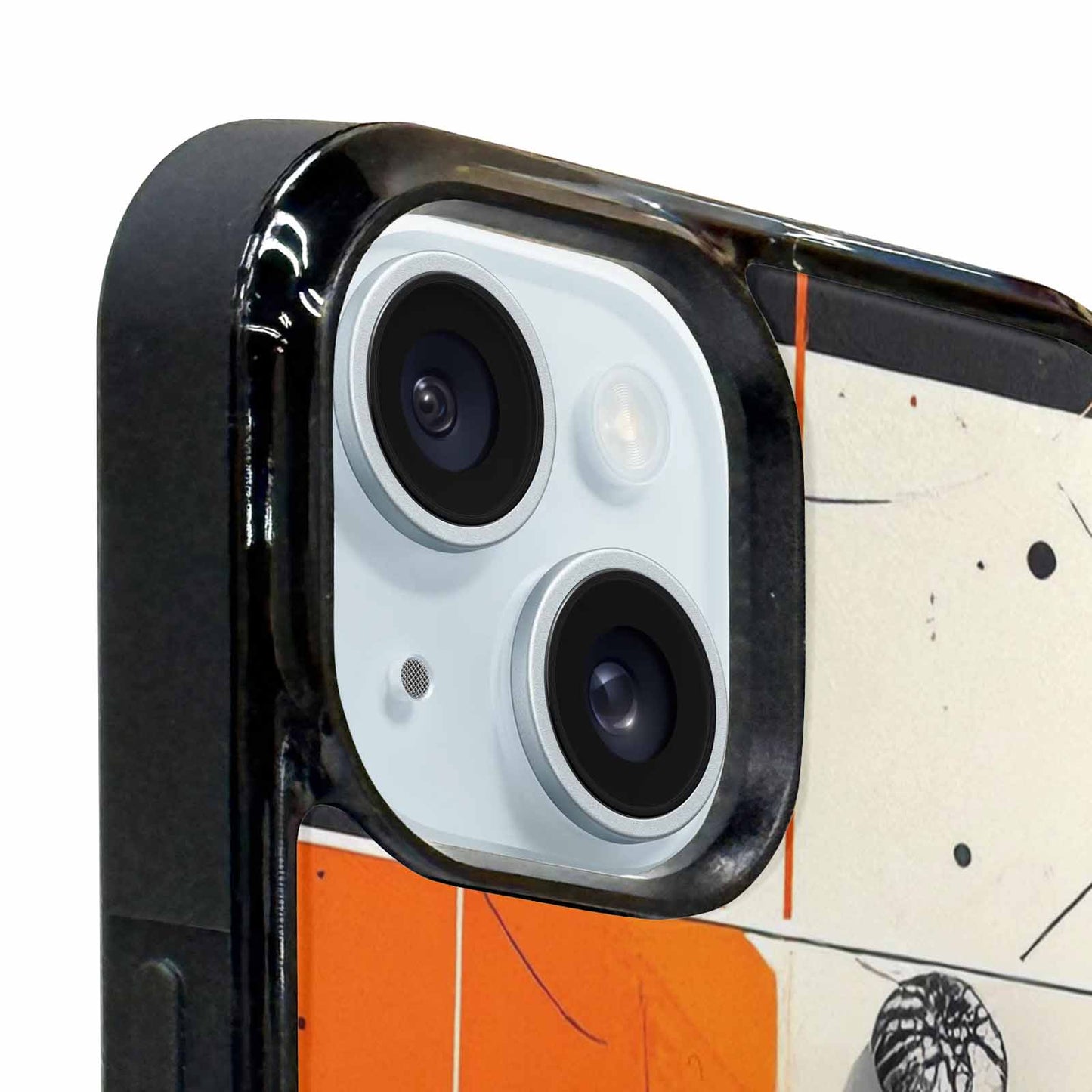 iPhone 15 Plus Case — Basketball Pattern Court Lines And Balls, Original Design Phone Case