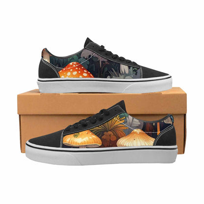 WOMEN'S Mushrooms  Camo Mushrooms Lace-Up Canvas Vibrant Chaos Sneakers