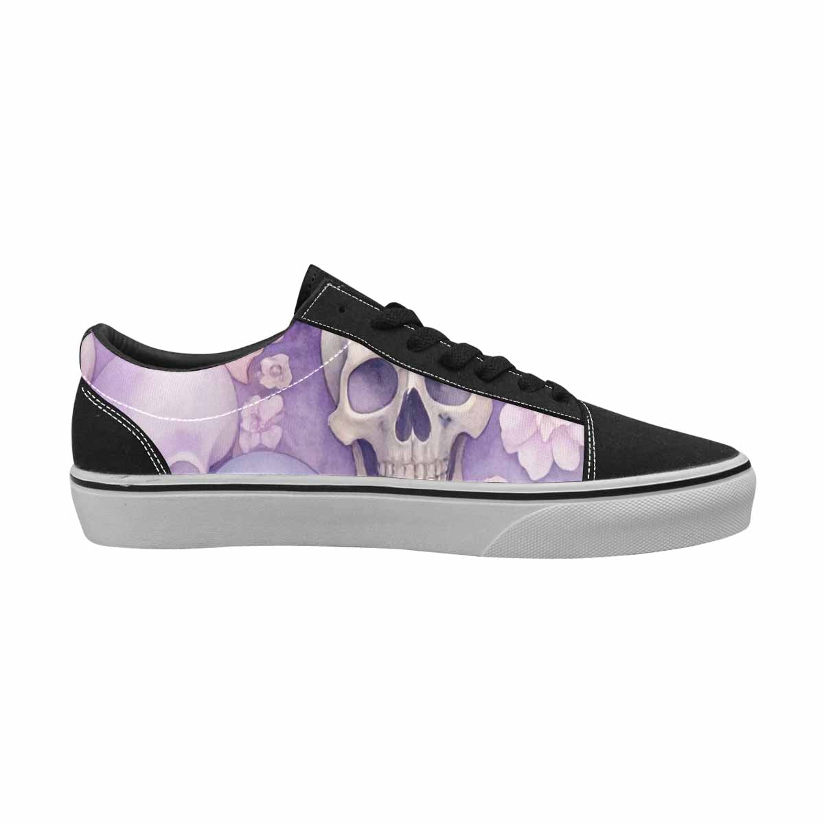 MEN'S Skulls - Pastel Canvas Lace-Up Surreal Custom Shoes