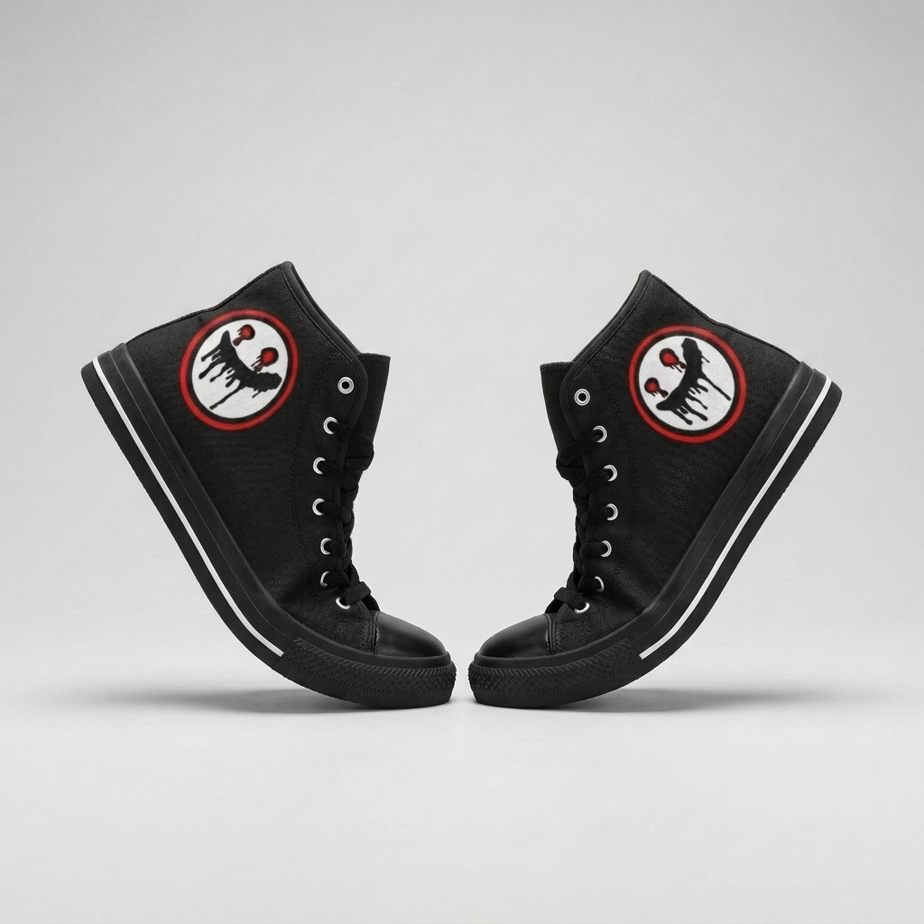 MEN'S Clean Logo Face Art Custom Sneakers | Freaky Shoes®