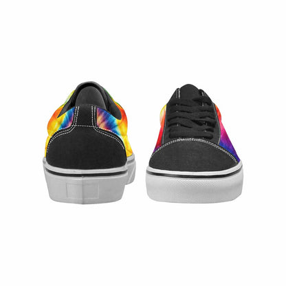 WOMEN'S Tie Dye Rainbow Spiral Canvas Lace-Up Y2K Custom Shoes