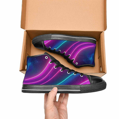 WOMEN'S 80S Neon Cartoon High Top Canvas Grunge Custom Shoes