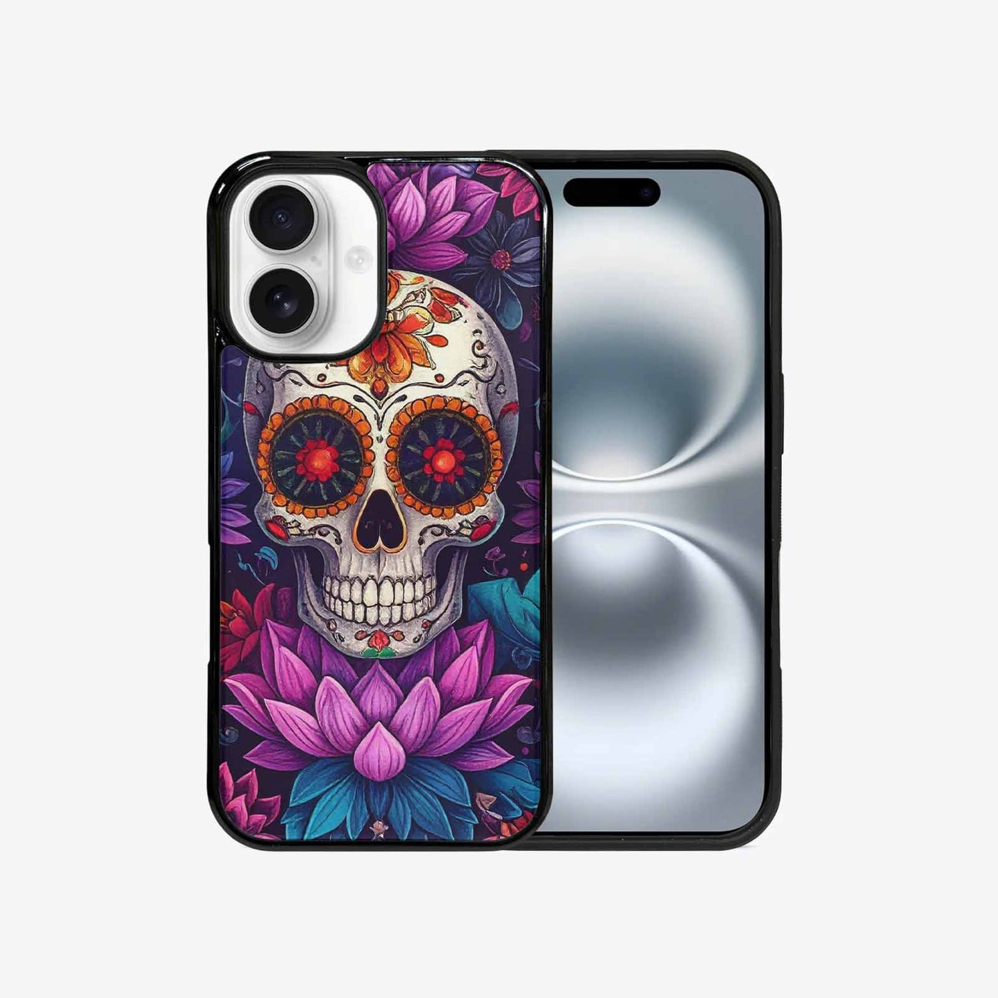 iPhone 16 Case — Lotus Many Hundreds Of Skulls Art, Custom Designed Case Cover