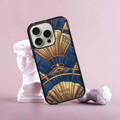 iPhone 16 Pro Case — Art Deco Illustration Pattern, Custom Art Phone Cover