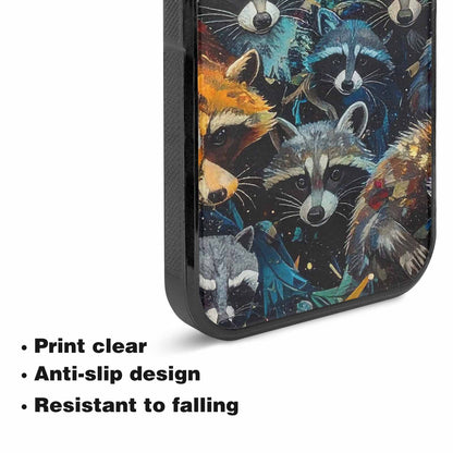 iPhone 15 Plus Case — Raccoon Bandit Raccoon Bandit Pattern Hundreds, Custom Made Phone Cover