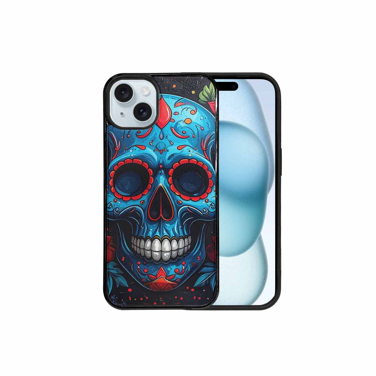 iPhone 15 Plus Case — Graffiti Skull, Unique Phone Case Design