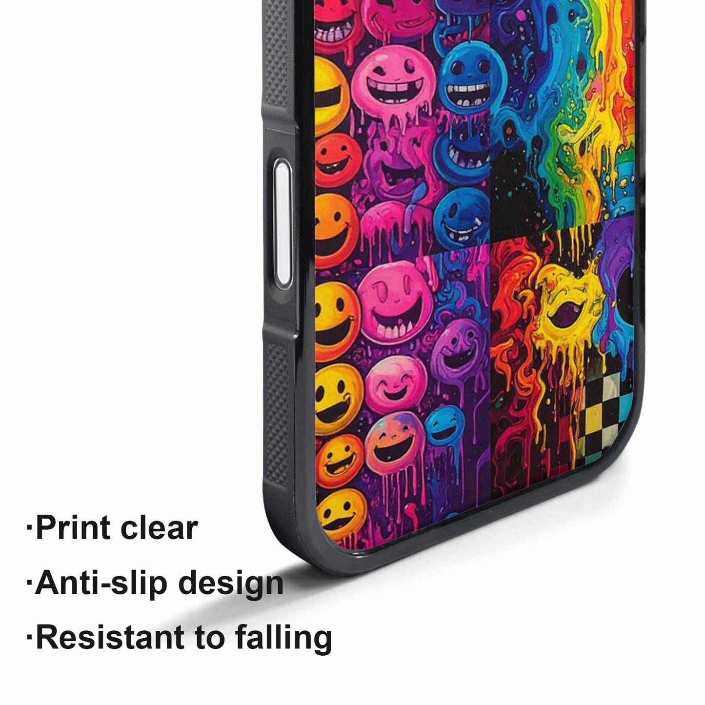 iPhone 17 Pro Case — Small Yellow Smiley Face Acid Original, Original Design Phone Case