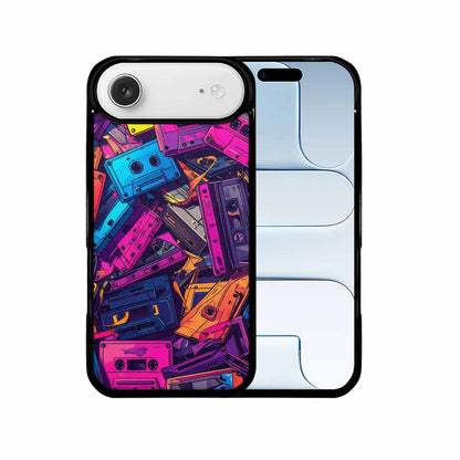 iPhone 17 Air Case — Retro Cassette Tape Pattern Hundreds Retro, Custom Phone Case