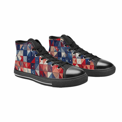 MEN'S American Flag Stars High Top Canvas Dark Academia Sneakers